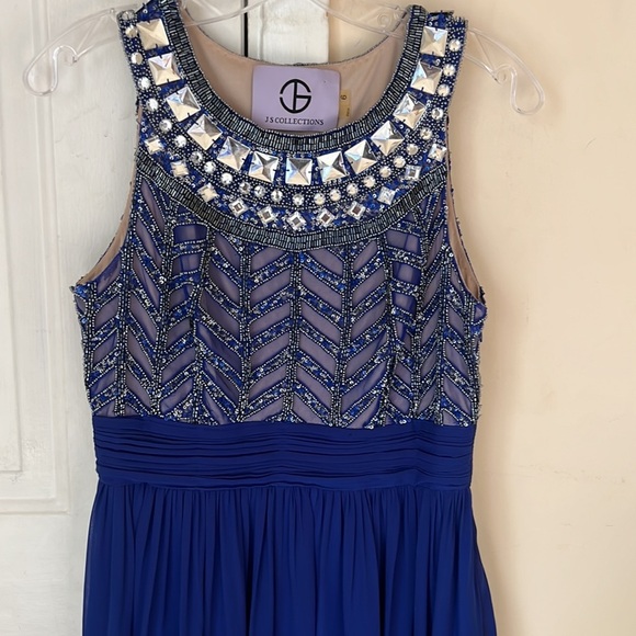 JS Collections Embellished Chiffon Gown Size 6 - Picture 5 of 13